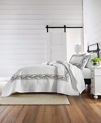 Charter Club Festive Frame Quilted 3-Piece Quilt Set, King, Macy's Exclusive