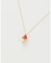Fable England Enamel Mushroom Necklace