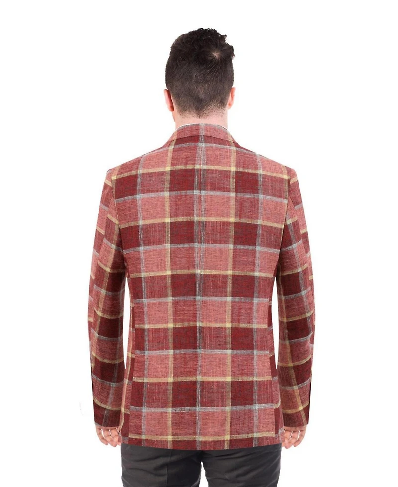 Elie Balleh Men's Slim Fit Solid Blazer Sports Coat