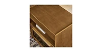 Lucky One Mid Century 2-Drawers Nightstand with Charging Station