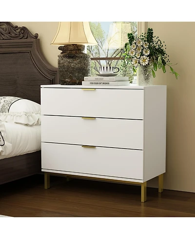 Homsee 3-Drawers Wood Chest of Drawers Dresser