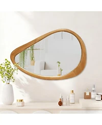Laoties 20" x 30" Irregular Wall Mirror, Modern Teardrop Decorative Accent Mirror for Living Room and Entryway