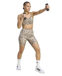 adidas Women's Optime Essentials Leopard Print Short Leggings