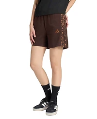 adidas Women's Seasonal Essentials 3-Stripes Printed Shorts