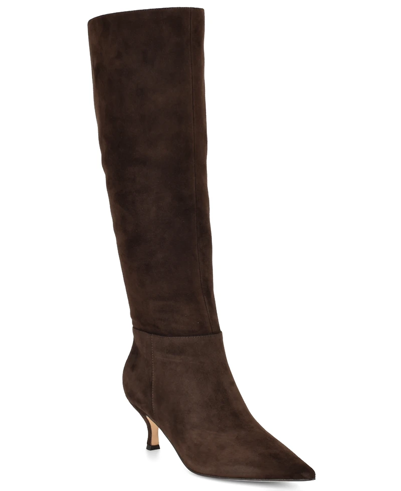 Nine West Women's Somas Tall Kitten Heel Boots