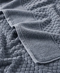 Linery & Co Cotton Diamond Waffle Texture 6pieces Bath Sheet Set