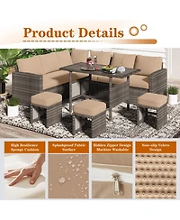 Aecojoy 4 inch Patio Cushions for Outdoor Furniture