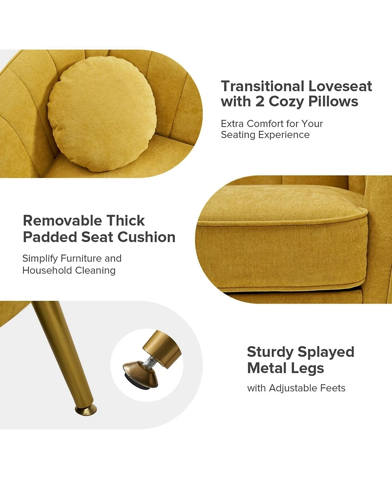 Hulala Home Sidwell Upholstered 64.6'' Loveseat