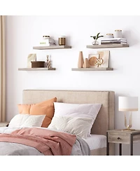 Slickblue Set of 2 Wall-Mounted Shelves for Display, Storage and Home Decor