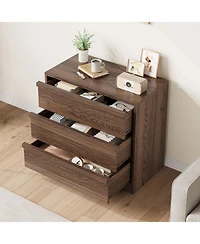gaomon 3-Drawer Dresser for Bedroom, Natural Oak Wooden Nightstand Chest with Large Storage