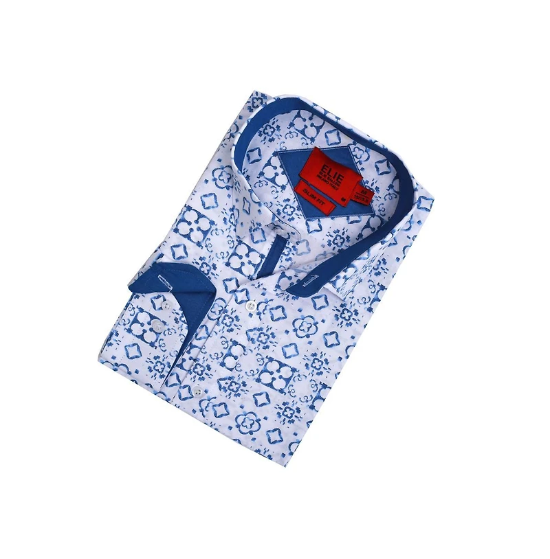 Elie Balleh Men's Slim Fit Stylish Button-Down Shirt