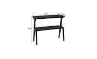 Slickblue 2-Tier Slim End Table Solid Wood Sofa Side with Storage Shelf