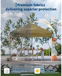 gaomon 10X10Feet Canopy Replacement Top with Silver Coated and Uv Protection Pop Up Tent Cover Waterproof (Top Only)