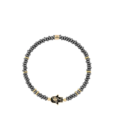 Karma and Luck Intuitive Guardian - Eye of Horus Hamsa Hematite Bracelet