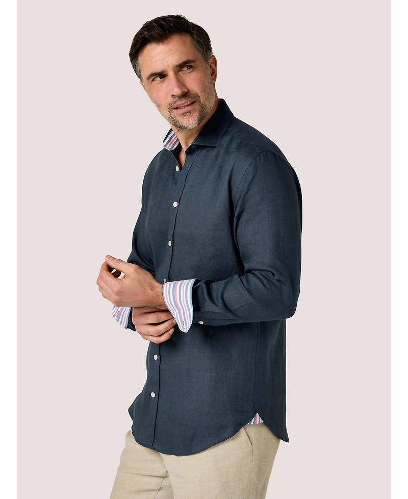 Koy Clothing Men's Classic Linen Long Sleeve Shirt