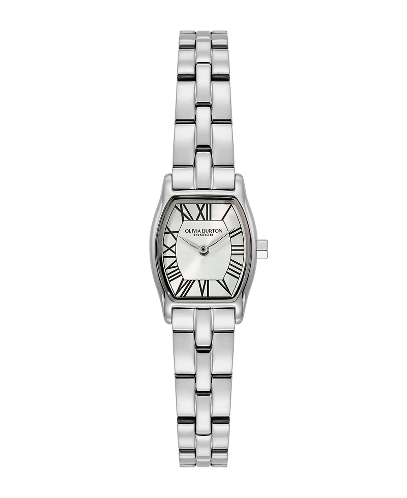 Olivia Burton Women's Cambridge Silver-Tone Stainless Steel Bracelet Watch 17.7mm