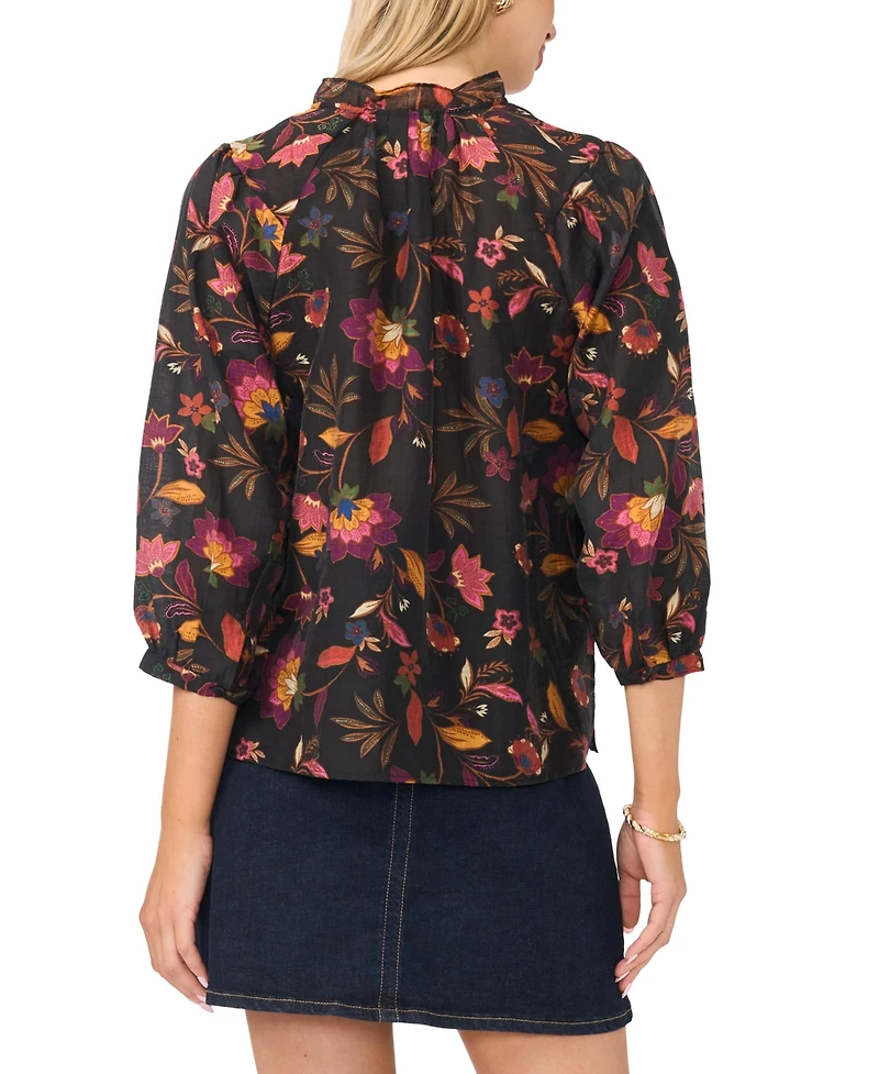 Vince Camuto Women's V-Neck Flutter-Sleeve Blouse