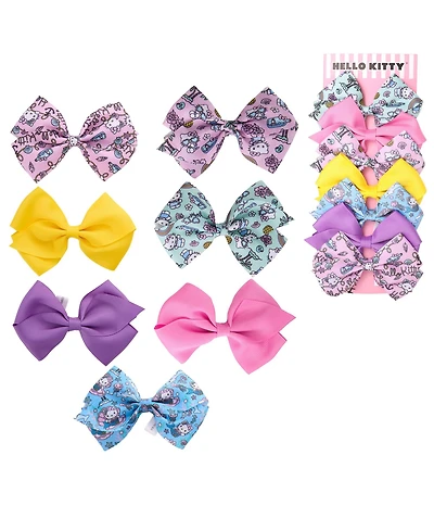 Hello Kitty Hair Bow 7-Piece Set Official License, Sanrio Hair Accessories
