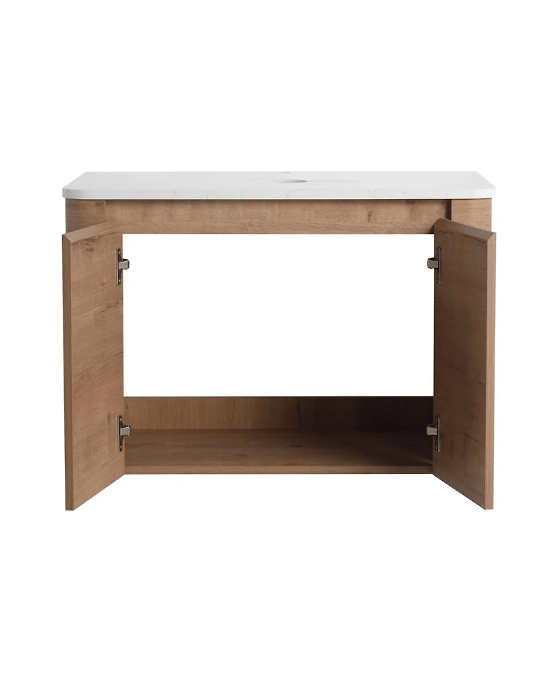 Busdays 30 Inch Wall Mounted Bathroom Vanity 2 Soft Close Doors Kd Packing Plywood Vanity Only No Sink Included