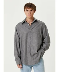 Pcfg Men's Wool-Cashmere Blend Striped Long-Sleeve Shirt