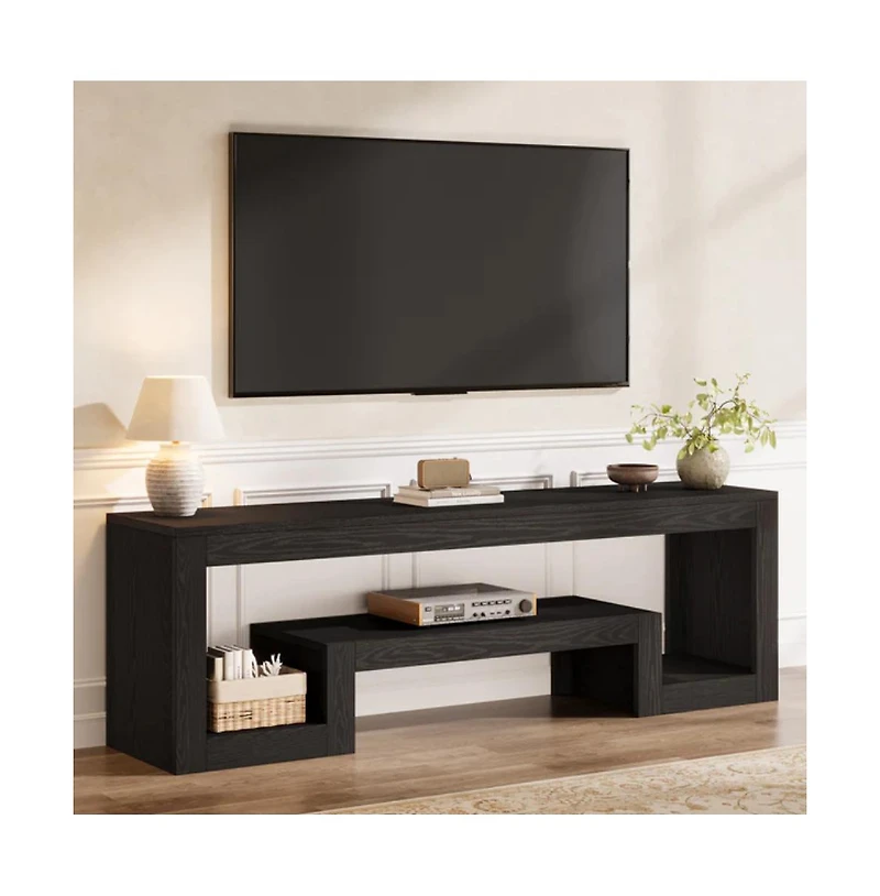 Slickblue Media Console Tv Stand for Living Room Entertainment