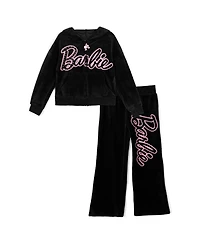 Barbie Girls Loungewear Velour Hoodie and Pants Set