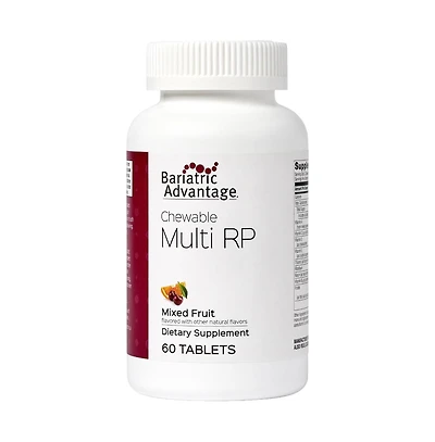 Bariatric Advantage Chewable Multi Rp Multivitamin for Bariatric Surgery Patients with Iron, Copper, Vitamin C, A, Zinc and More 60 Count