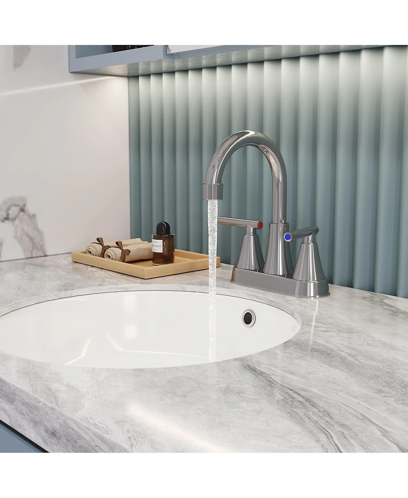 Busdays Bothwa Home 7.86 Inch Cupc Certified 2 Handle Bathroom Sink Faucet Chrome Finish