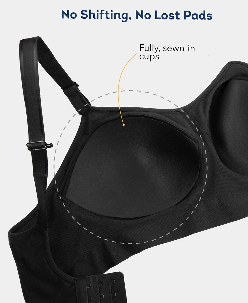 Fruit of the Loom Women's 2-Pack Stretch Wireless Bra With Built Pads