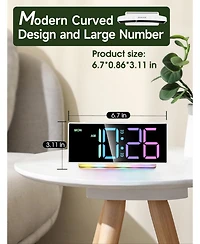 Neewer Loud Alarm Clock for Heavy Sleepers,Adults,Kids,Teens,Large Digital Display,7 Color Night Light,Adjustable Volume,Battery Backup