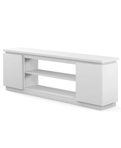 Slickblue Tv Cabinet for 80 Inch TVs with 3 Adjustable Shelves and Anti Tip Kit