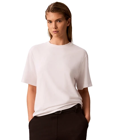 Calvin Klein Petite Interlock Crewneck Boyfriend T-Shirt