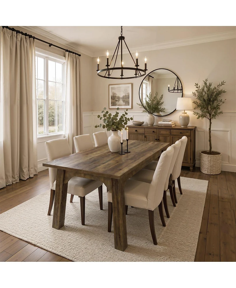 Tribesigns 63 Inch Farmhouse Dining Table for 4-6, Kitchen Table For Kitchen and Dining Room