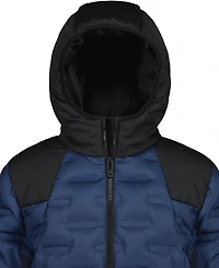 Under Armour Boys' 8-20 Solid Blue Full-Zip Puffer Hooded Jacket
