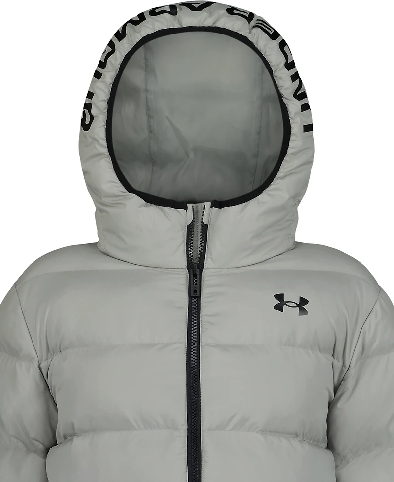 Under Armour Boys' 8-20 Logo Full-Zip Puffer Hooded Jacket