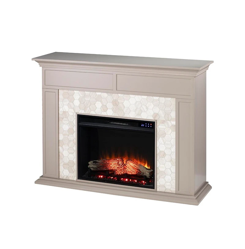 Augusta Home Torlington Marble Tiled Fireplace