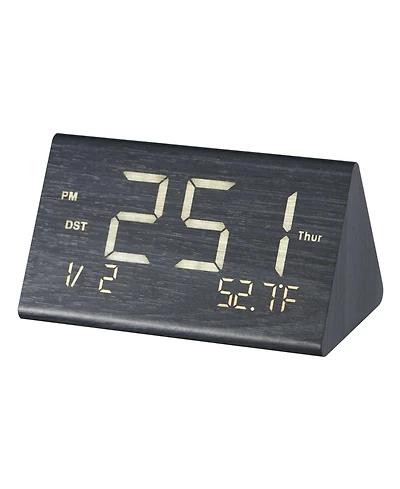 Neewer Digital Alarm Clock, Wooden Desk Clock with Dual Alarm, Usb Port, Snooze, Night Light, Voice Control, Adjustable Volume, Bedside Desktop Clock