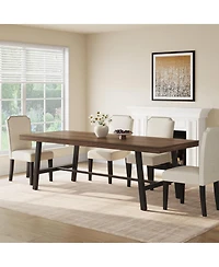 gaomon Industrial 86.61" Long Kitchen Dining Table for Dinner, Kitchen