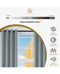 Superior Senna Textured Washable Room Darkening Blackout Curtains, Set of 2 Panels
