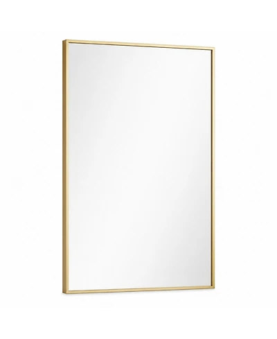Phying 28x20 Inch Rectangular Bathroom Mirror Modern Decorative Wall Mounted Vanity Mirror Premium Metal Frame Makeup Mirror for Living Room