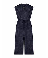 Whistles Women's Grid Print Sleeveless Jumpsuit