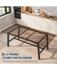 gaomon 78.7" Industrial Kitchen Dining Table for 6-8 People Dinner, Kitchen, Dining Room