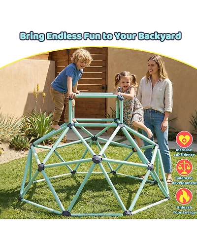 Zeny Geometric Climbing Dome – Sturdy, Strong Load Capacity, Easy Assembly, Portable, and Versatile for Indoor and Outdoor Use, for Kids