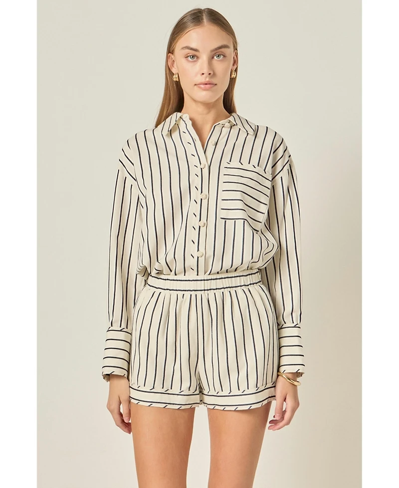 English Factory Women's Striped Shirt