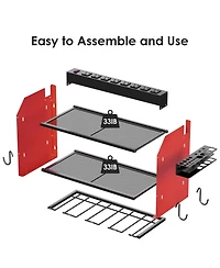 Xdovet Power Tool Organizer Wall Mount Charging Station 8 Outlet Heavy Duty Rack Holder Gift