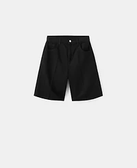 Mango Women's High-Waist Straight-Fit Denim Shorts