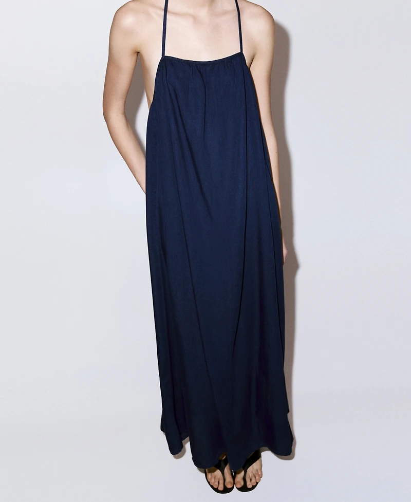 Mango Women's A-Line Denim Dress