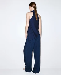 Mango Women's Bow And Belt Denim Jeans