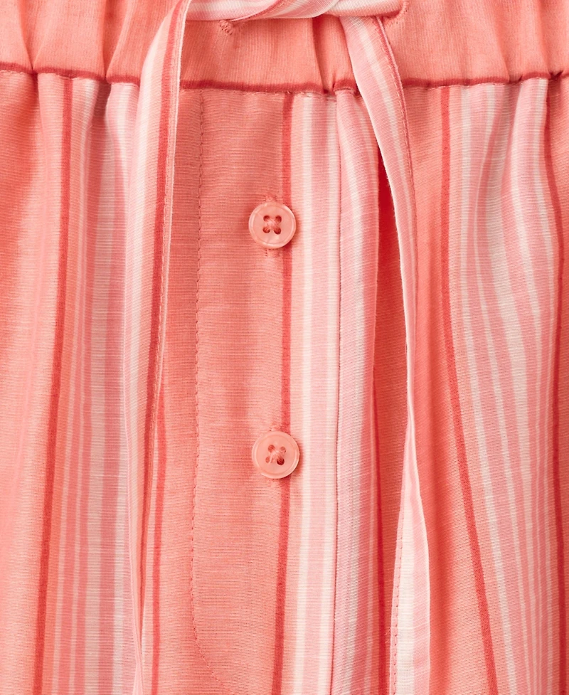 Mango Women's Straight Striped Linen-Lyocell-Blend Pants