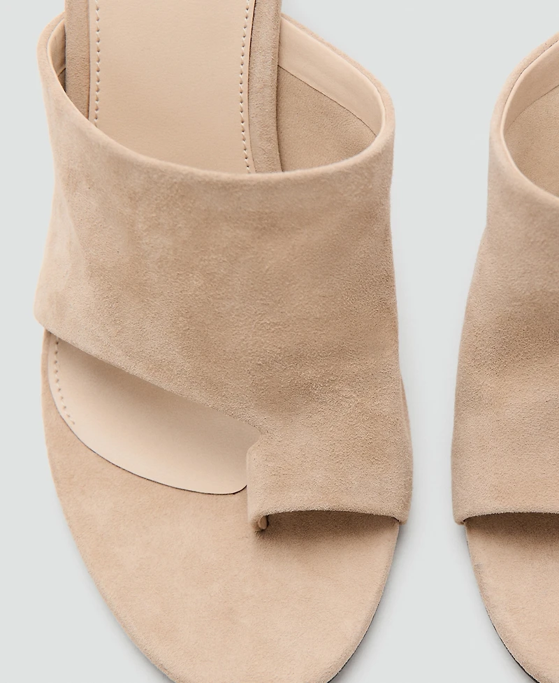 Mango Women's Suede Funnel-Heel Sandals